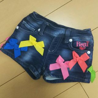 ロニィ(RONI)のroni リボン ショーパン デニム パンツ ショートパンツ ＳＭ(パンツ/スパッツ)