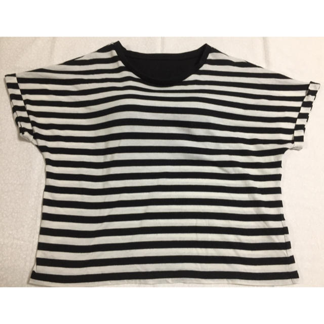 GU(ジーユー)のGU ブラトップ ❤︎ Tシャツ ワイドタイプ ❤︎ ストライプ L レディースのトップス(Tシャツ(半袖/袖なし))の商品写真