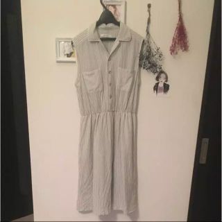 マウジー(moussy)のmoussy  マウジー  ストライプワンピース  美品  夏(ロングワンピース/マキシワンピース)