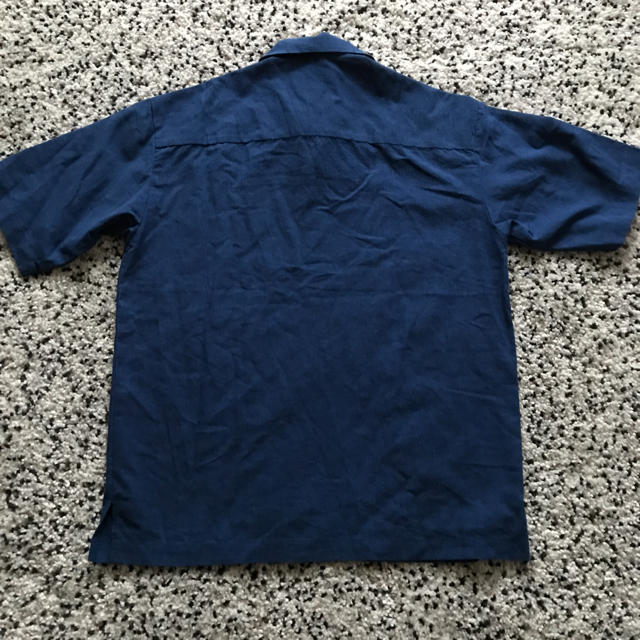 MEN'S BIGI(メンズビギ)のネイビー麻綿素材の開襟シャツ メンズのトップス(シャツ)の商品写真