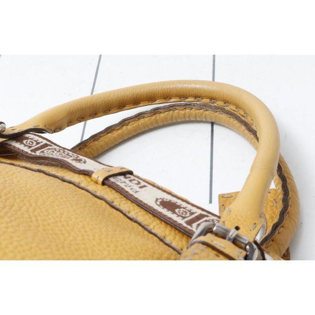 FENDI(フェンディ)のフェンディ セレリア レザー ハンドバッグ イエロー レディースのバッグ(ハンドバッグ)の商品写真
