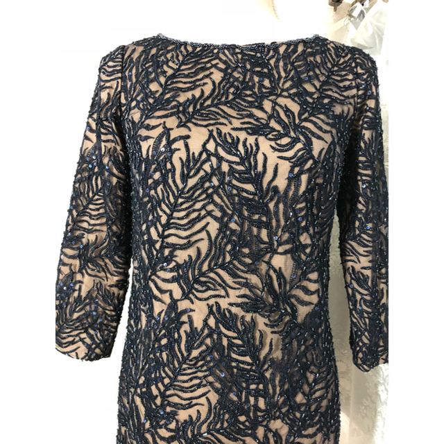 TADASHI SHOJI(タダシショウジ)の新品同様 2 Tadashi Shoji ドレス 膝丈ワンピース ネイビー レディースのワンピース(ひざ丈ワンピース)の商品写真