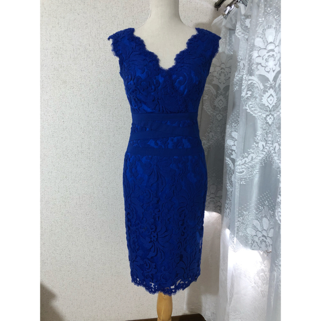 新品　Tadashi Shoji ドレス 膝丈ワンピース ブルー