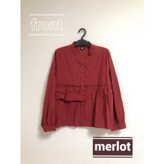 メルロー(merlot)のmerlot フリルトップス メルロー(カットソー(長袖/七分))