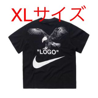 オフホワイト(OFF-WHITE)の希少XLサイズ off-white nike football Tシャツ 黒(Tシャツ/カットソー(半袖/袖なし))