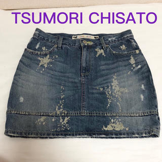 ツモリチサト(TSUMORI CHISATO)の最終価格！ツモリチサト デニムスカート(ミニスカート)