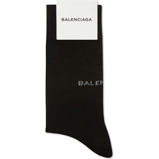 Balenciaga(バレンシアガ)のバレンシアガ　コットンロゴソックス　ブラック レディースのレッグウェア(ソックス)の商品写真