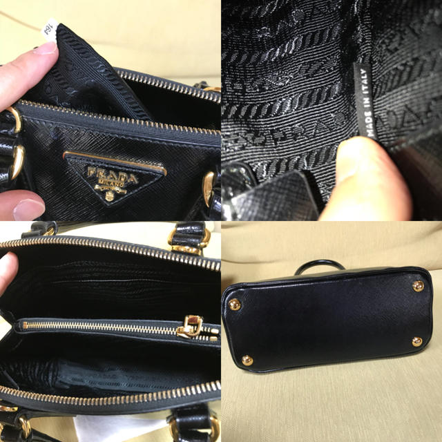 PRADA(プラダ)のプラダ  正規品  サフィアーノ ベルニーチェ BL0838  ブラック  艶 レディースのバッグ(ショルダーバッグ)の商品写真