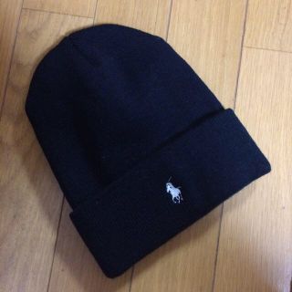 ラルフローレン(Ralph Lauren)のラルフローレン☆ニット帽☆黒(ニット帽/ビーニー)