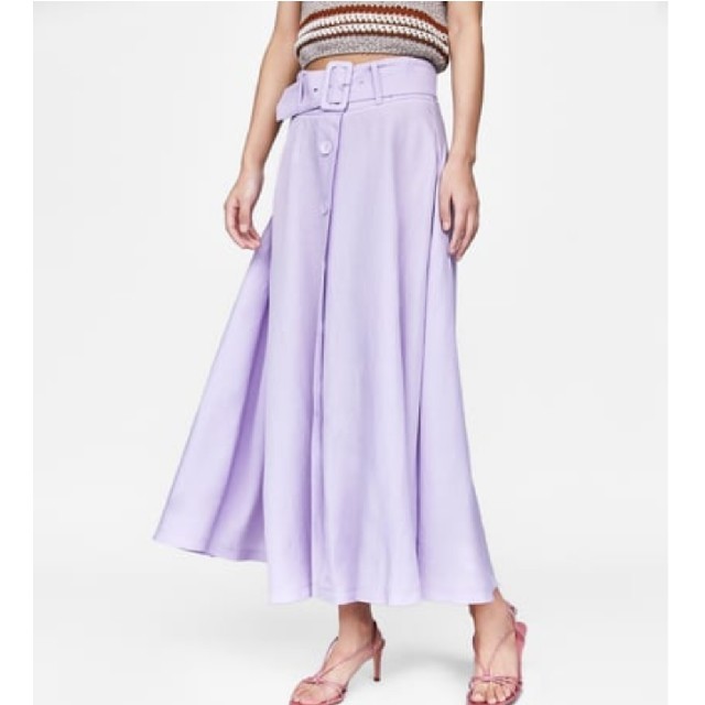 ZARA(ザラ)のZARA　ベルト付きスカート レディースのスカート(ロングスカート)の商品写真