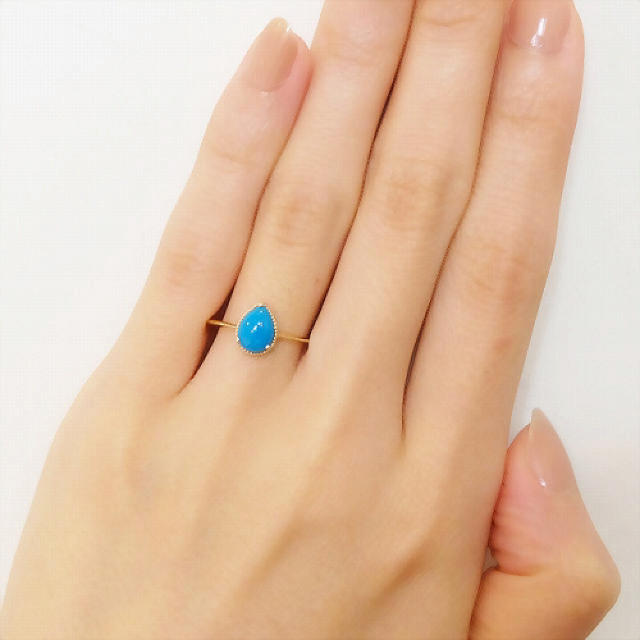 Enasoluna(エナソルーナ)のエナソルーナ ターコイズ リング Fancy drop ring レディースのアクセサリー(リング(指輪))の商品写真