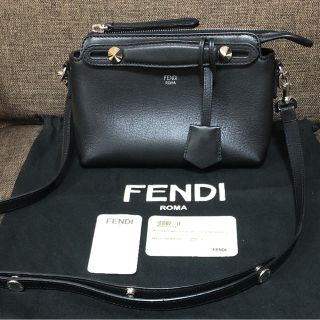 フェンディ(FENDI)のFENDI フェンディ  ミニバイザウェイ ブラック(ハンドバッグ)