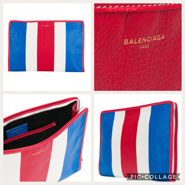 新品✨ BALENCIAGA バザール クラッチバッグ   ????????トリコロール