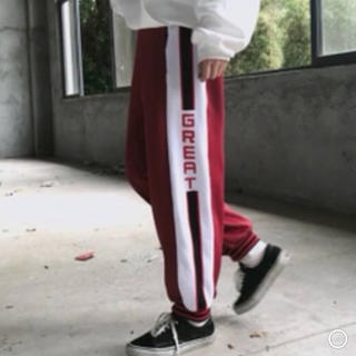 adidas stussy系❤️赤XL❤️スウェット ズボン パンツ ジャージ(その他)