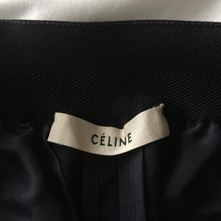 セリーヌ(celine)のセリーヌ シンプル ネイビースカート 34 美品(ひざ丈スカート)
