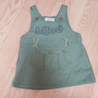 ベベ(BeBe)のbebe ジャンパースカート ワンピース 90cm 美品 激安 ♡(ワンピース)