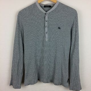 バーバリーブラックレーベル(BURBERRY BLACK LABEL)の美品 BURBERRY BLACK LABEL 長袖カットソー ヘンリーネック(Tシャツ/カットソー(七分/長袖))