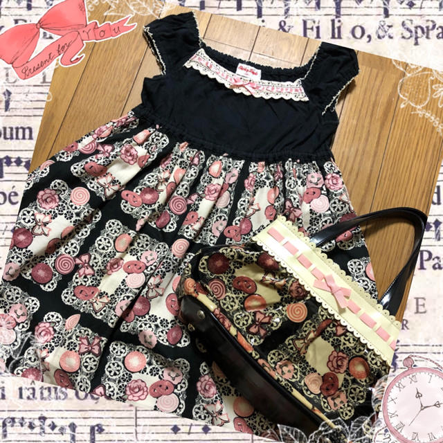 Shirley Temple(シャーリーテンプル)のシャーリーテンプル ワンピース&バックセット キッズ/ベビー/マタニティのキッズ服女の子用(90cm~)(ワンピース)の商品写真