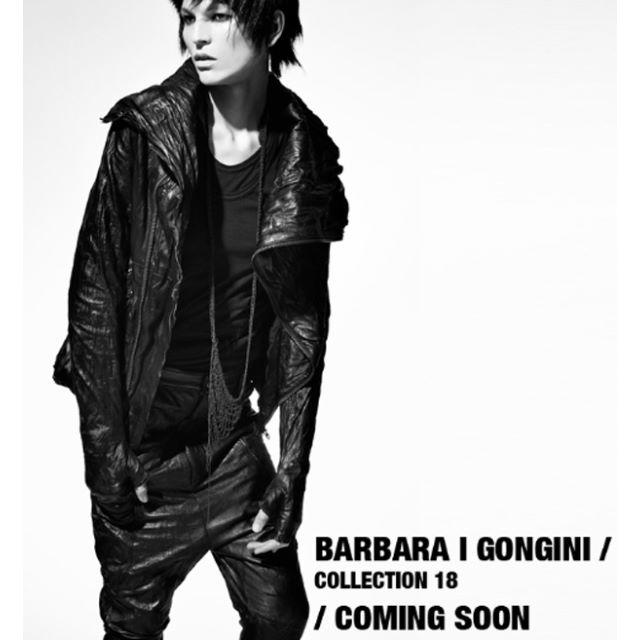 Rick Owens - 新古品BARBARA I GONGINI変形ボリュームネックラムレザー