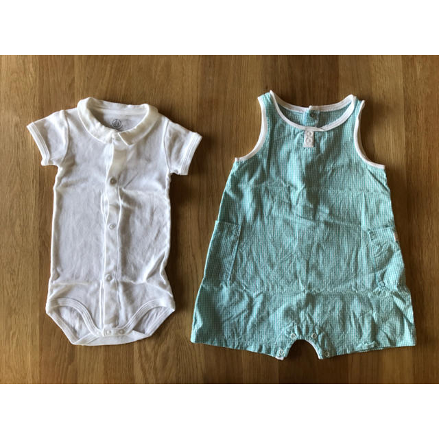 PETIT BATEAU(プチバトー)のpetit bateau ロンパース セットアップ 6m キッズ/ベビー/マタニティのベビー服(~85cm)(ロンパース)の商品写真