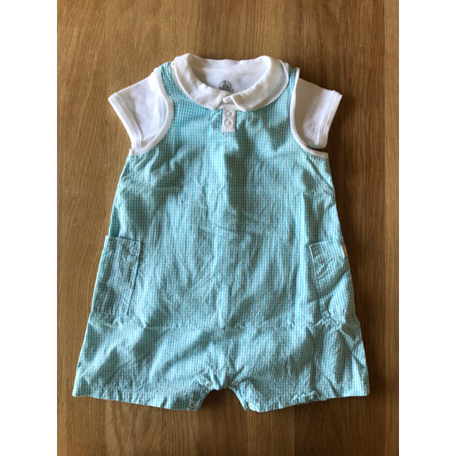 PETIT BATEAU(プチバトー)のpetit bateau ロンパース セットアップ 6m キッズ/ベビー/マタニティのベビー服(~85cm)(ロンパース)の商品写真