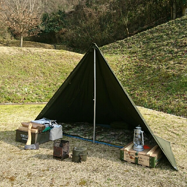 ポーランド軍ポンチョテント一式 サイズ3の通販 by 軍幕'｜ラクマ