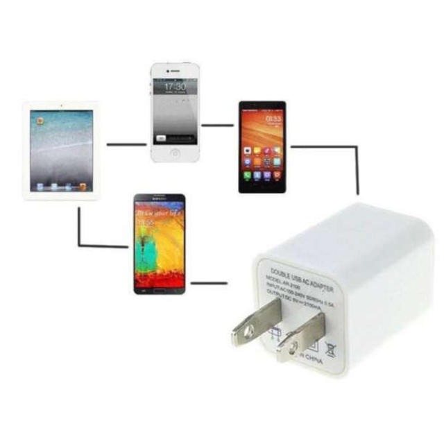 iPhone Android USB コンセント 2口充電  充電器 バープル スマホ/家電/カメラのスマートフォン/携帯電話(バッテリー/充電器)の商品写真