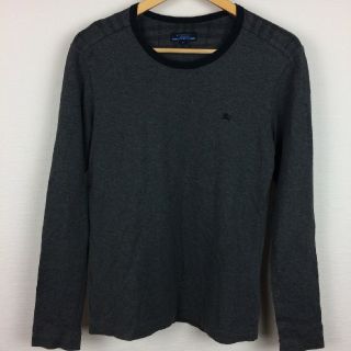 バーバリーブルーレーベル(BURBERRY BLUE LABEL)の美品 BURBERRY BLUE LABEL 長袖カットソー メンズ グレー M(Tシャツ/カットソー(七分/長袖))