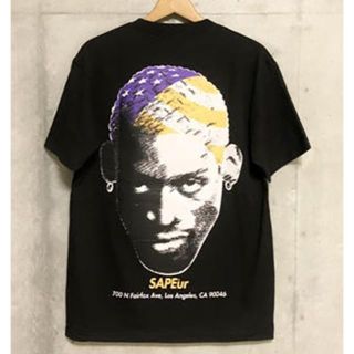 シュプリーム(Supreme)の即完売品 サプール LOS ANGELES ロッドマン 貴重なSサイズ ブラック(Tシャツ/カットソー(半袖/袖なし))