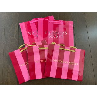 ヴィクトリアズシークレット(Victoria's Secret)のVictoria's secret ミニショップ袋 2種類5枚セット(ショップ袋)