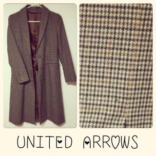 ユナイテッドアローズ(UNITED ARROWS)の♡送込 千鳥柄 アウター♡(ロングコート)