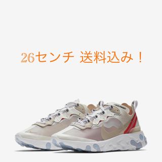 ナイキ(NIKE)のNIKE REACT ELEMENT 87 26cm US8 白(スニーカー)