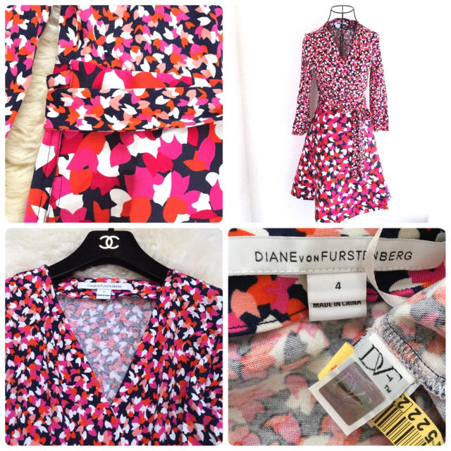 DIANE von FURSTENBERG(ダイアンフォンファステンバーグ)の【超美品】ダイアンフォンファステンバーグ♡サイズ4 シルクワンピース｡♪:*° レディースのワンピース(ひざ丈ワンピース)の商品写真