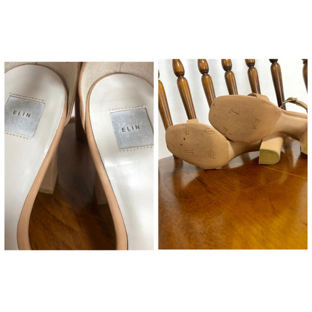 DEUXIEME CLASSE(ドゥーズィエムクラス)の美品 ELIN エリン レザー  ストラップヒールサンダル レディースの靴/シューズ(サンダル)の商品写真