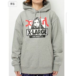 エックスガール　OG BOX FACE SWEAT HOODIE　Mサイズ