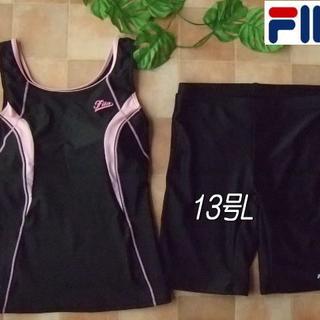 フィラ(FILA)の◆新品◆FILAフィラ・ラン型袖なし・フィットネス水着・13号L・ピンク×黒(水着)