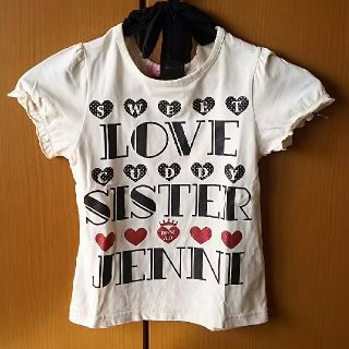 ジェニィ(JENNI)のｼｽﾀｰｼﾞｪﾆｰ リボンＴシャツ オフホワイト120㎝(Tシャツ/カットソー)