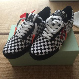 オフホワイト(OFF-WHITE)の新品 OFF-WHITE VULC LOW TOP SNEAKER 黒白(スニーカー)