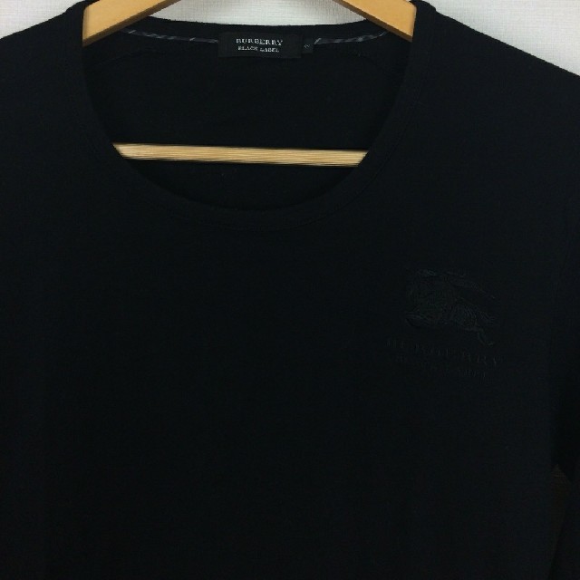 BURBERRY BLACK LABEL(バーバリーブラックレーベル)の美品 BURBERRY BLACK LABEL 長袖カットソー ビッグロゴ メンズのトップス(Tシャツ/カットソー(七分/長袖))の商品写真