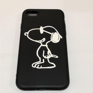 スヌーピー(SNOOPY)の新品 iPhone シリコンケース スヌーピー  サングラス 黒(iPhoneケース)