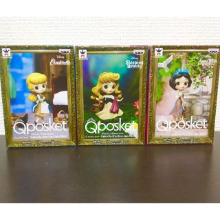 バンプレスト(BANPRESTO)の新品未開封 Qposket petit シンデレラ オーロラ 白雪姫 全３種(アニメ/ゲーム)