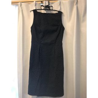 トップショップ(TOPSHOP)のLONDON “TOPSHOP” 黒水玉ワンピース(ひざ丈ワンピース)