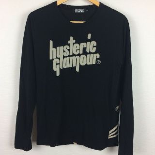 ヒステリックグラマー(HYSTERIC GLAMOUR)の美品 ヒステリックグラマー 長袖カットソー ブラック サイズM(Tシャツ/カットソー(七分/長袖))