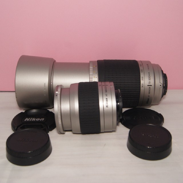 Nikon(ニコン)の‼️ニコン 標準２８－８０㎜・超望遠７０－３００㎜セットで美品‼️ スマホ/家電/カメラのカメラ(レンズ(ズーム))の商品写真