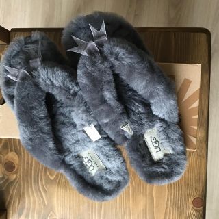 アグ(UGG)のUGG モコモコサンダル グレー(サンダル)