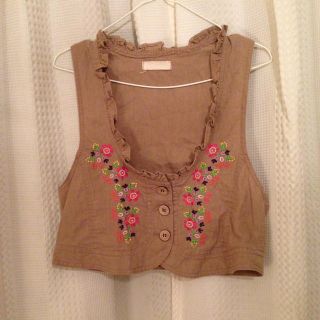 花刺繍ベスト♡(ベスト/ジレ)