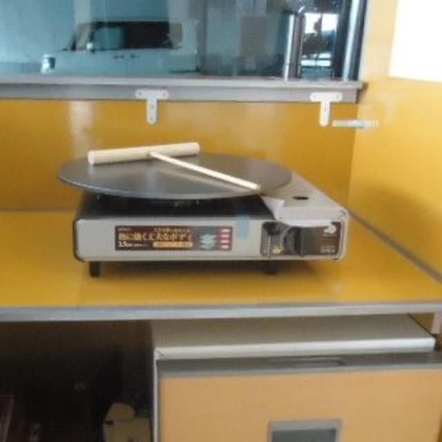 移動販売車に クレープ焼き機 カセットガス式 35cm鉄板 クレープ・カフェ