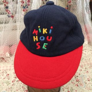 ミキハウス(mikihouse)のセール❣️✨Miki House♡CAP♡キャップ♡ネイビー×レッド♡52㎝✨(帽子)