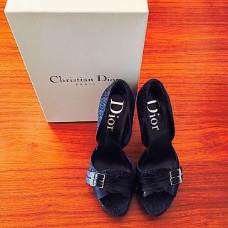 クリスチャンディオール(Christian Dior)の専用　　Dior  ロゴ ブラックヒール(ハイヒール/パンプス)