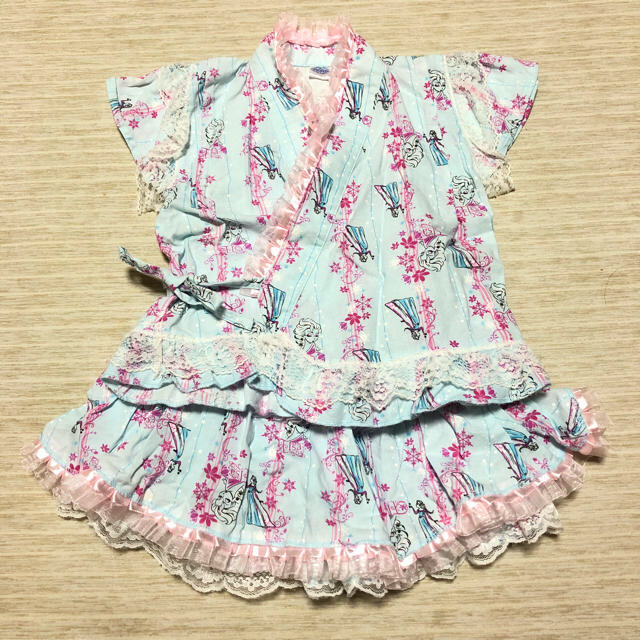 Disney(ディズニー)の♡ 専用 ♡ アナ雪 フリル甚平 80 ♡ キッズ/ベビー/マタニティのベビー服(~85cm)(甚平/浴衣)の商品写真